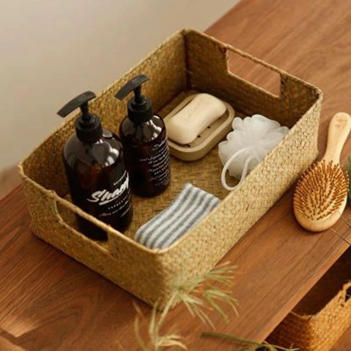 Seagrass Storage Basket with Handles