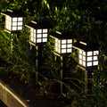 Solar Pagoda Lantern Path Lights – Set of 4 or 8, Warm White