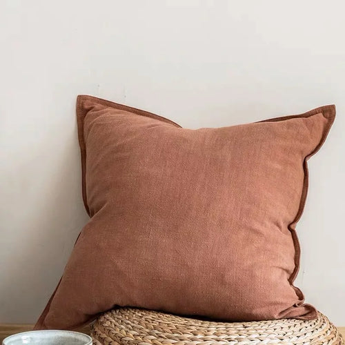 Cotton-Ramie Cushion Cover with Flange – 45 × 45 cm