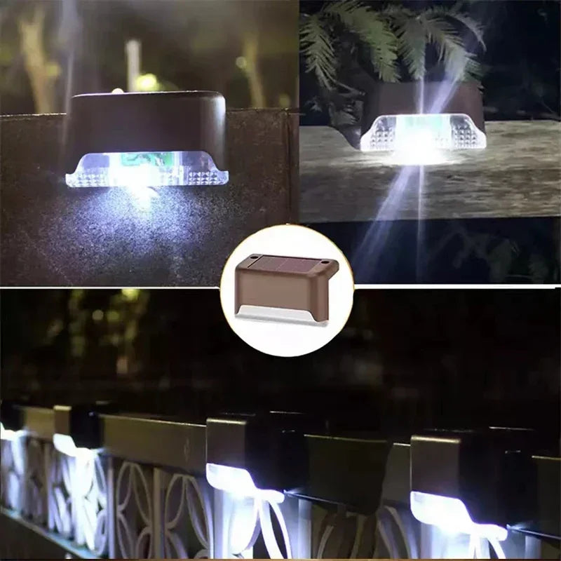 Solar Deck Lights – Set of 4 or 8, Brown or Black