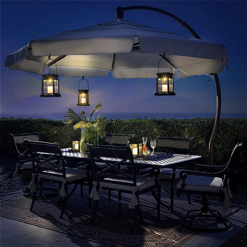 Solar Candle Lantern – Flickering LED, Hanging or Tabletop
