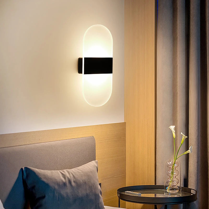 Acrylic Touch Wall Light – Rechargeable, Magnetic Mount, No Wiring