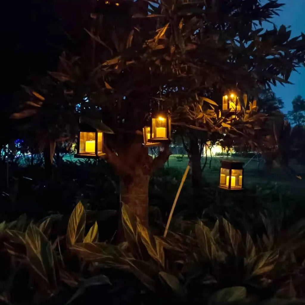 Solar Candle Lantern – Flickering LED, Hanging or Tabletop