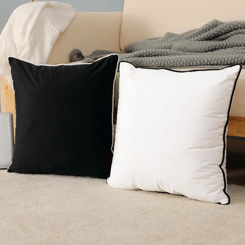 Piped Velvet Cushion Cover – 45 × 45 cm