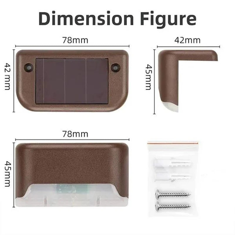 Solar Deck Lights – Set of 4 or 8, Brown or Black