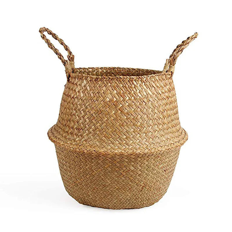 Seagrass Belly Basket with Handles