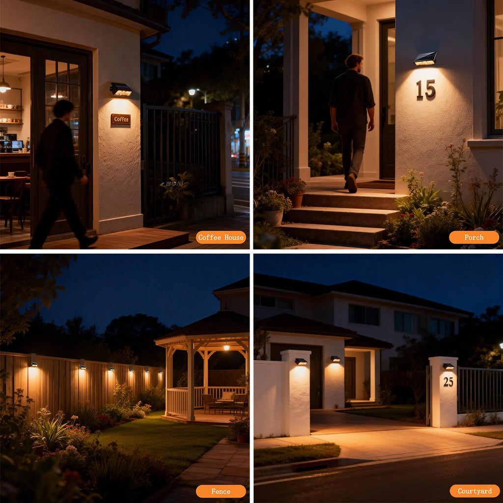 Solar House Number Wall Light – Adjustable, Warm White, IP65