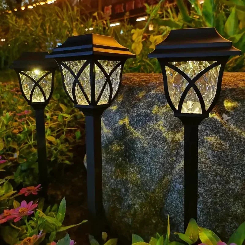 Solar Victorian-Style Path Lights – Set of 4, Warm or Cool White