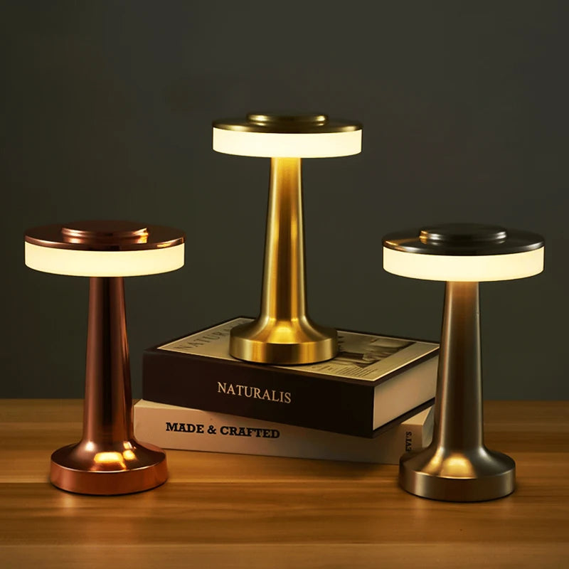 Halo Disc Cordless Table Lamp – Rechargeable Touch Dimmable