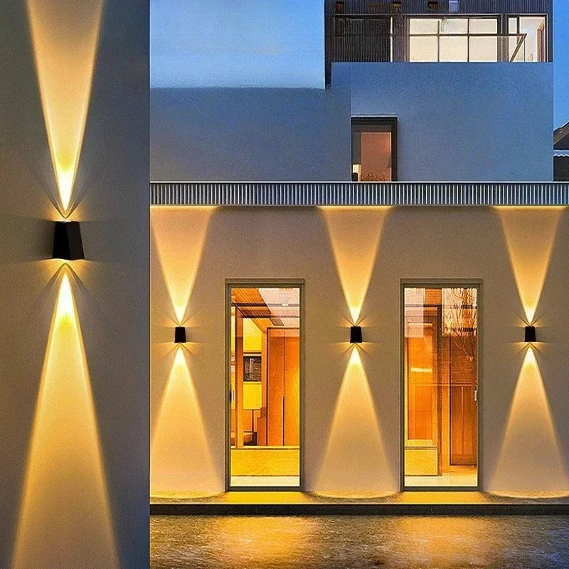 Solar Up & Down Wall Light – Warm White, IP65, Wire-Free