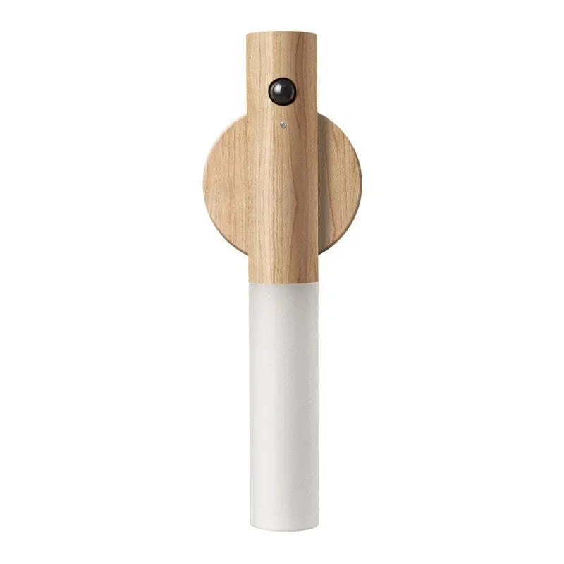 Wood-Grain Motion Sensor Stick Light – Rechargeable, Magnetic