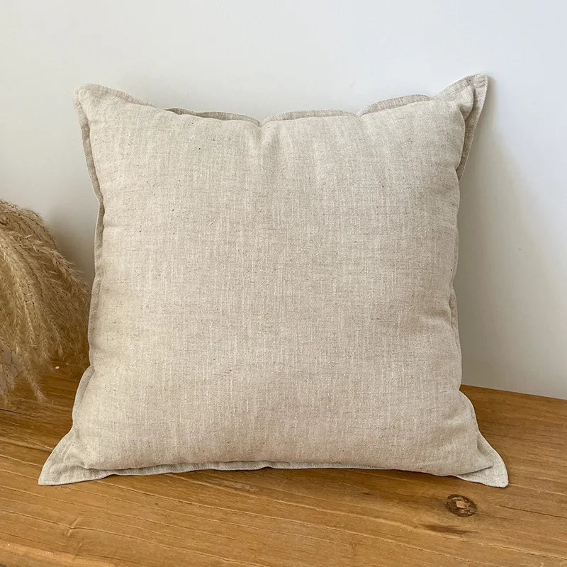 Cotton-Ramie Cushion Cover with Flange – 45 × 45 cm