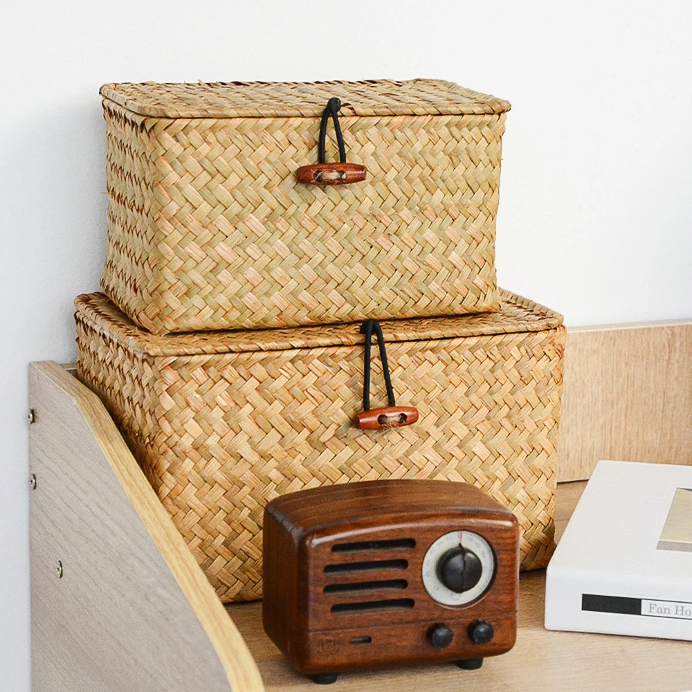 Seagrass Lidded Storage Box