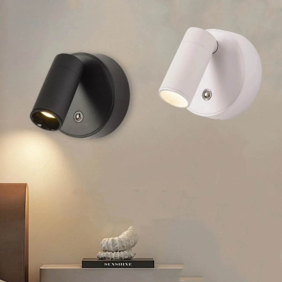 Rotating Rechargeable Wall Light – Magnetic, Touch Dimmable, No Wiring