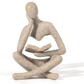 Reading Figure Sculpture – Resin Bookshelf Decor