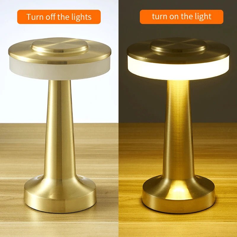 Halo Disc Cordless Table Lamp – Rechargeable Touch Dimmable