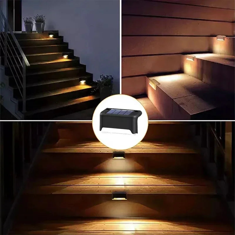 Solar Deck Lights – Set of 4 or 8, Brown or Black