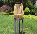 Boho Woven Solar Lantern – Warm LED with Handle
