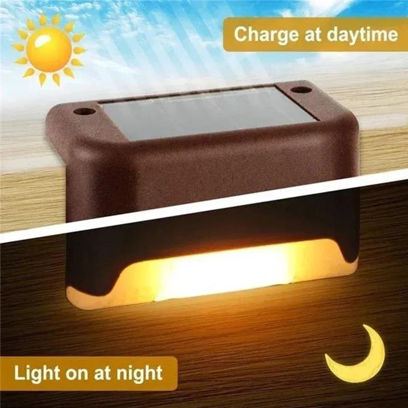 Solar Deck Lights – Set of 4 or 8, Brown or Black