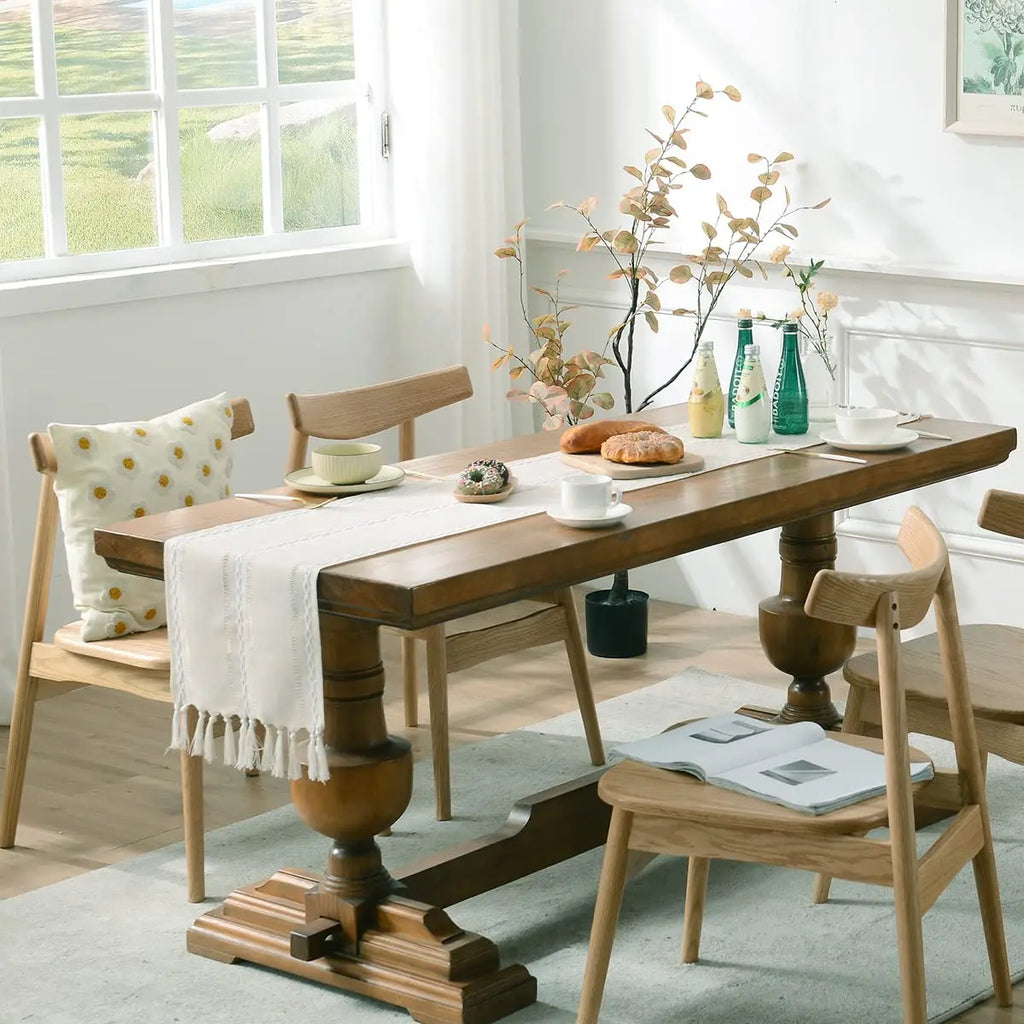 Woven Table Runner with Tassels – 33 × 183 cm