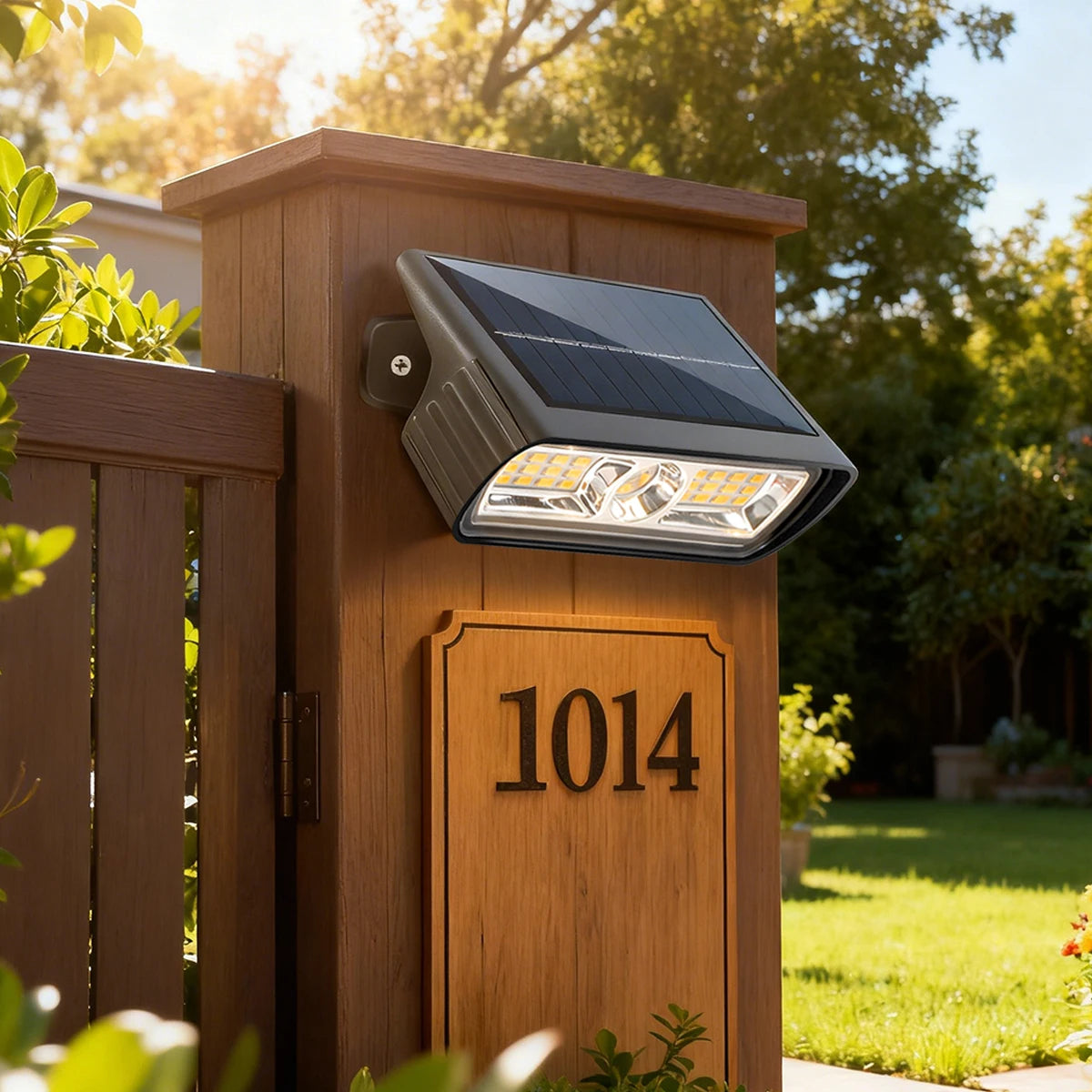 Solar House Number Wall Light – Adjustable, Warm White, IP65