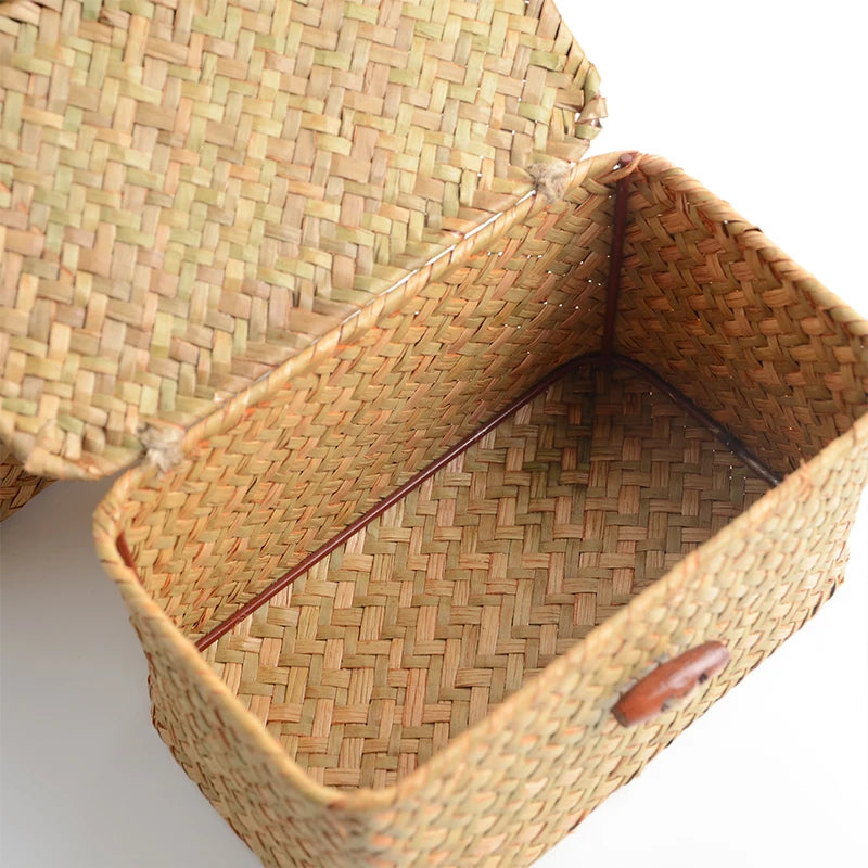 Seagrass Lidded Storage Box