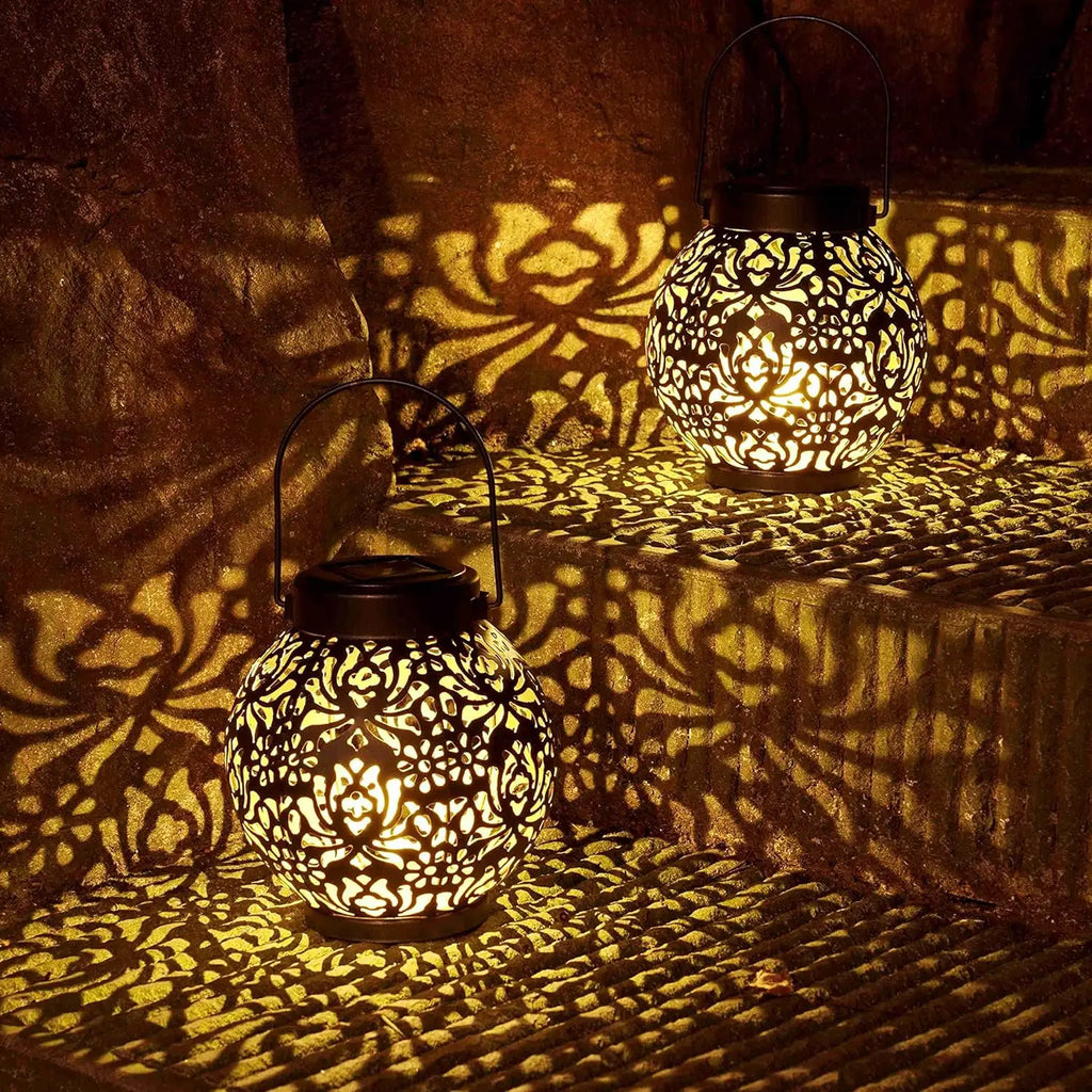Moroccan Cut-Out Solar Lantern – Tabletop or Hanging, IP44