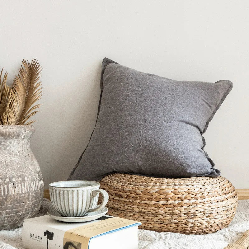 Cotton-Ramie Cushion Cover with Flange – 45 × 45 cm