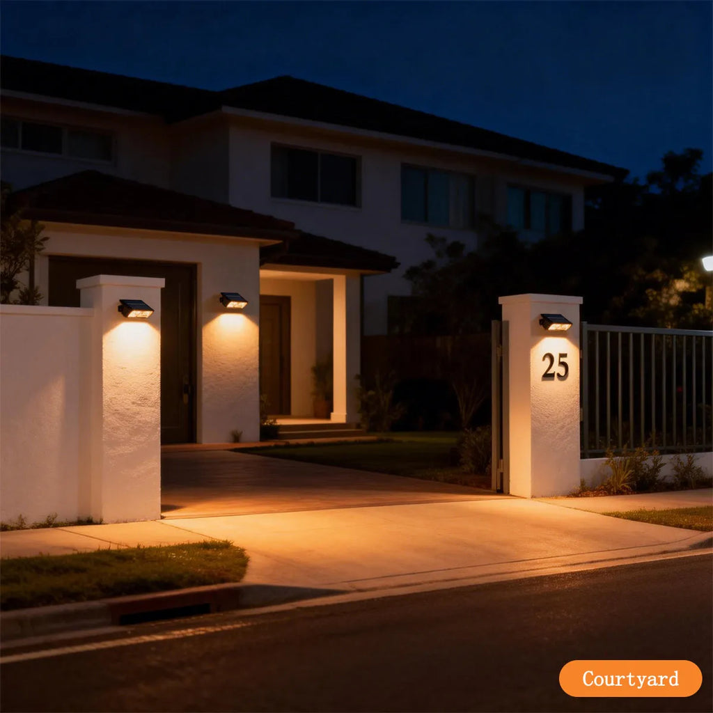 Solar House Number Wall Light – Adjustable, Warm White, IP65