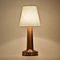 Fabric Shade Column Cordless Lamp – Rechargeable, 27 cm