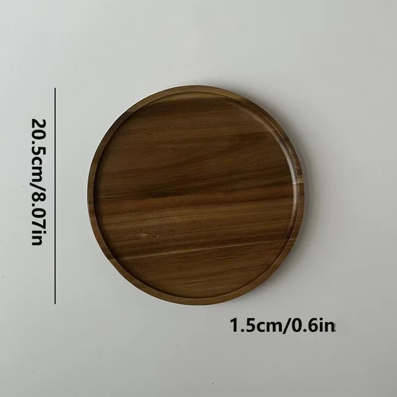 Cloud-Shaped Wooden Tray – Natural Wood Grain