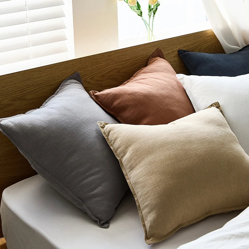 Cotton-Ramie Cushion Cover with Flange – 45 × 45 cm