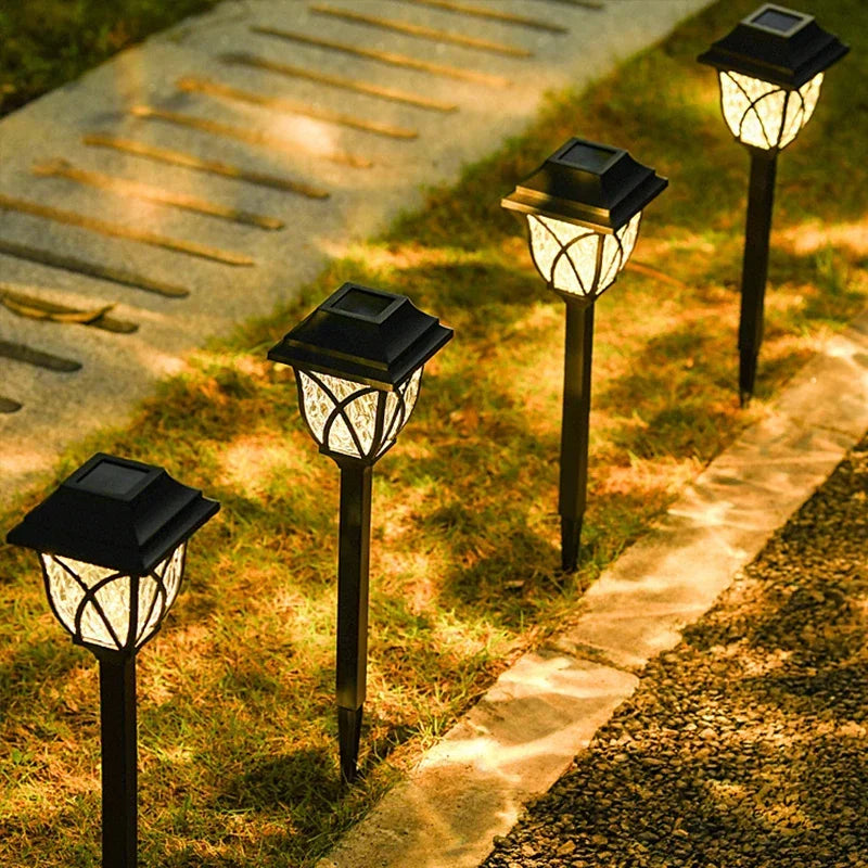 Solar Victorian-Style Path Lights – Set of 4, Warm or Cool White