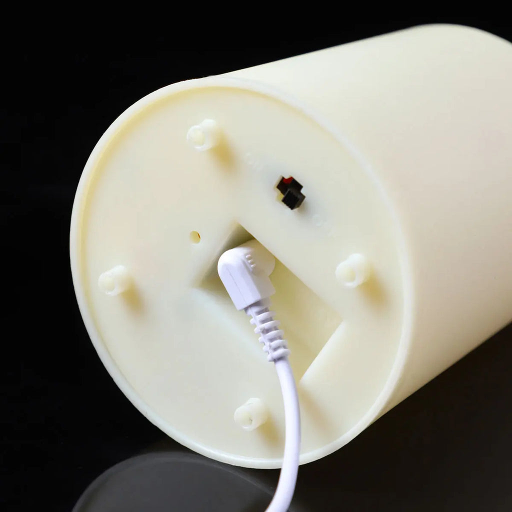 Rechargeable Flameless Pillar Candles – Set of 3, Moving Wick