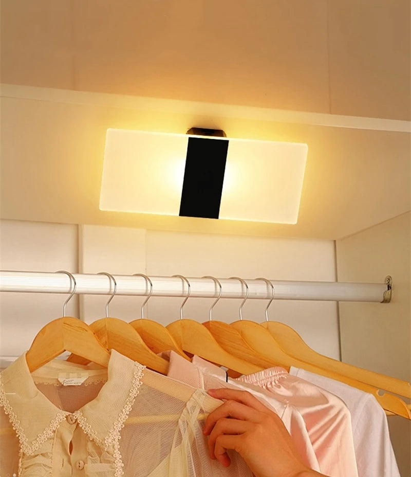 Acrylic Touch Wall Light – Rechargeable, Magnetic Mount, No Wiring