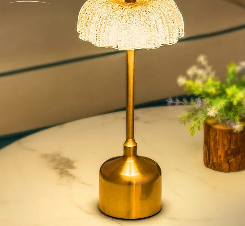 Jellyfish Crystal-Look Cordless Lamp – 3000 mAh, 31.5 cm