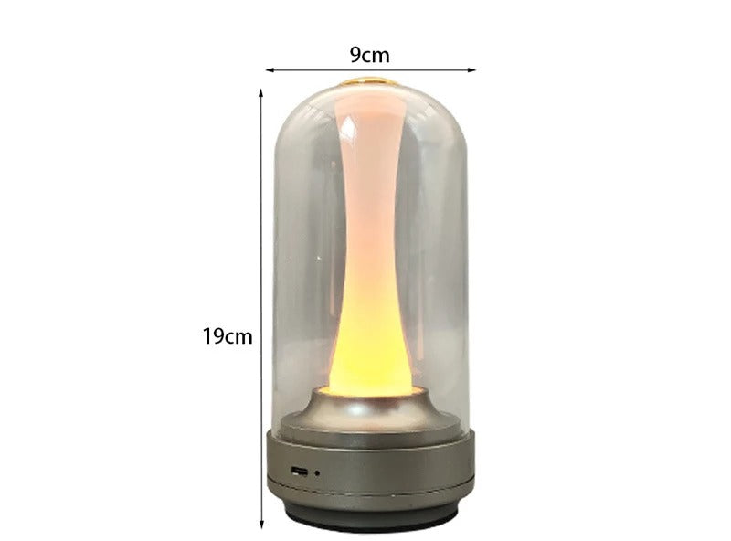 Glass Cloche Cordless Lamp – Rechargeable, 2000 mAh, 19 cm