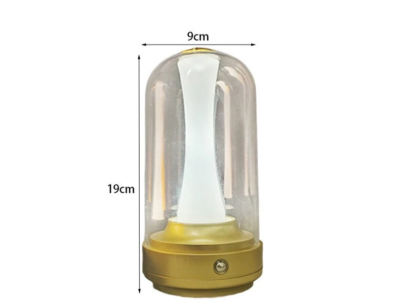 Glass Cloche Cordless Lamp – Rechargeable, 2000 mAh, 19 cm