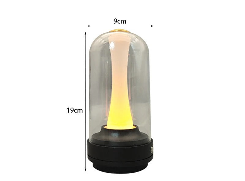 Glass Cloche Cordless Lamp – Rechargeable, 2000 mAh, 19 cm