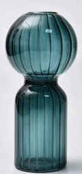 Ribbed Coloured Glass Bud Vase