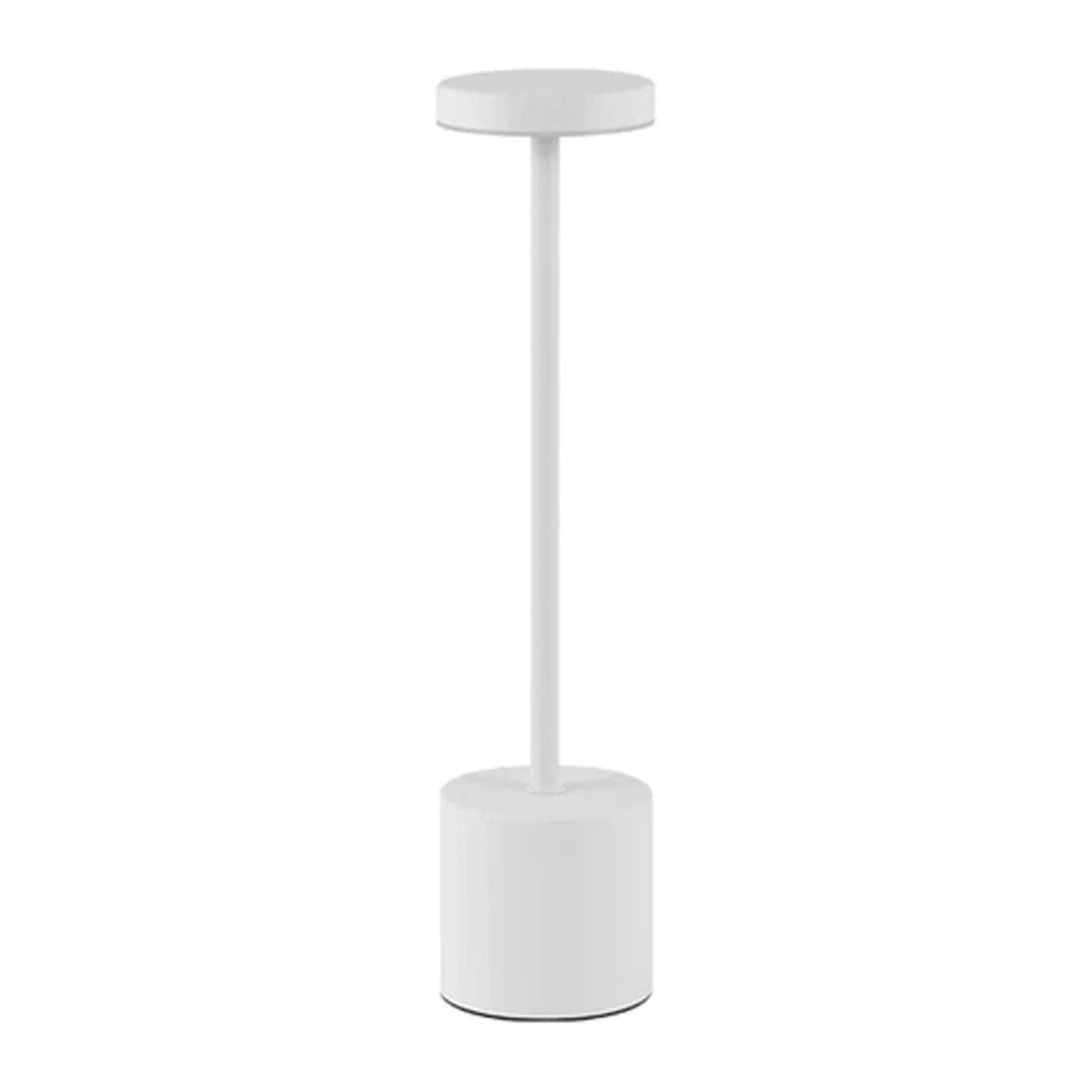 Slim Column Cordless Table Lamp – Rechargeable Metal LED, 34 cm – White