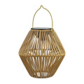 Woven Solar Lantern – Hanging or Tabletop, Warm LED
